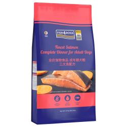 FISH4DOGS 海洋之星 海洋之星三文鱼成犬12kg狗粮天然无谷中小型犬粮贵宾比熊通用型小颗粒