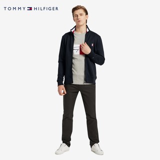 TOMMY HILFIGER男装时尚简约纯棉拉链立领开襟卫衣MW0MW14206（XL、藏青色DW5）