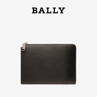 Bally/巴利新款EISNER男士黑色商务信封手拿包多隔层6235383（黑色）