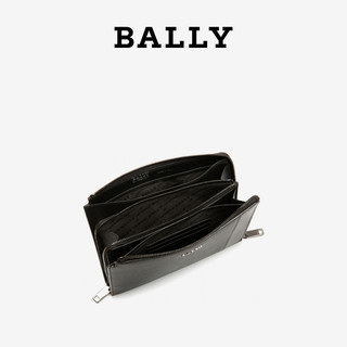 Bally/巴利新款EISNER男士黑色商务信封手拿包多隔层6235383（黑色）
