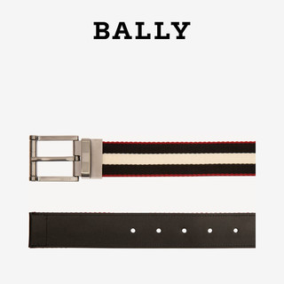Bally/巴利新款TAYLAN男士35毫米经典条纹双面腰带6235348（多色、85cm）