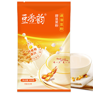 豆香韵  纯植物蛋白 营养早餐 甜豆浆粉 400g（25g*16小袋）