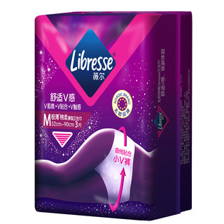 Libresse 薇尔 舒适V感极薄棉柔裤型卫生巾 M码 3片*2