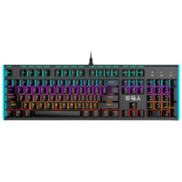 牧马人 K100 104键 有线机械键盘+M5 电竞游戏鼠标 RGB版