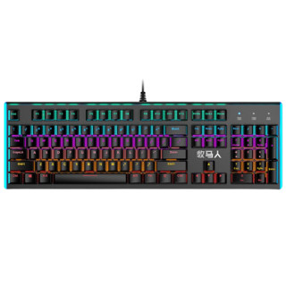 牧马人 K100 104键 有线机械键盘+M1 电竞游戏鼠标 RGB版