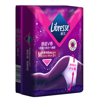 Libresse 薇尔 舒适V感极薄棉柔裤型卫生巾 M码 3片*3