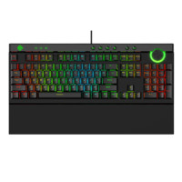 AJAZZ 黑爵 AK636 104键 有线机械键盘 黑色 Cherry红轴 RGB