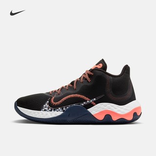 Nike耐克官方NIKE RENEW ELEVATE 男/女篮球鞋新款情侣 CK2669（40.5、005黑/大学金/仙人掌花红/晶洞水鸭青/白色）