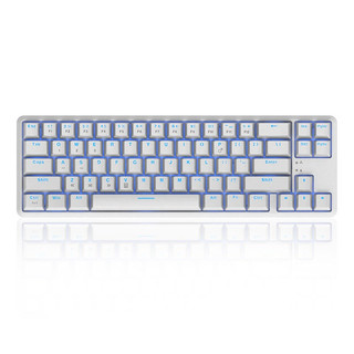 AJAZZ 黑爵 K680T 68键 蓝牙 双模无线机械键盘 白色 国产青轴 冰蓝光