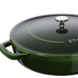 STAUB 珐宝 砂锅(28cm、3.7L、铸铁、罗勒绿)