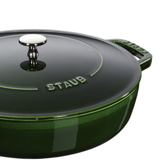 STAUB 珐宝 砂锅(28cm、3.7L、铸铁、罗勒绿)