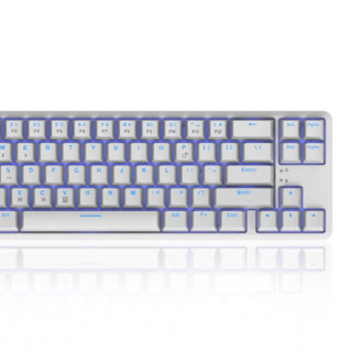 AJAZZ 黑爵 K680T 68键 蓝牙 双模无线机械键盘 白色 国产青轴 冰蓝光
