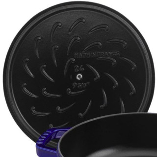 STAUB 珐宝 砂锅(28cm、3.7L、铸铁、深蓝色)