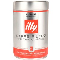 illy 意利 意式中度/深度烘焙过滤式黑咖啡粉 250g 罐装