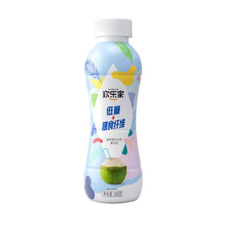 欢乐家 低糖+膳食纤维 生榨椰子汁 果肉椰汁饮料 380ml*15瓶 整箱装