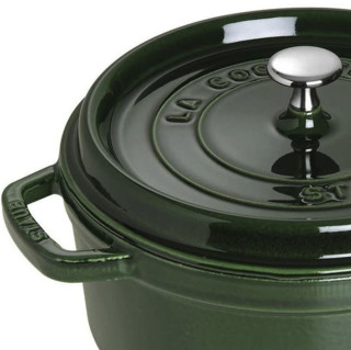 staub 珐宝 1102485 炖锅(24cm、3.8L、铸铁、罗勒绿)