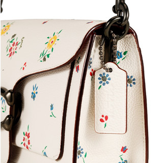 COACH 蔻驰 Tabby系列 女士皮革斜挎包 630 V5CHK 白色印花 中号