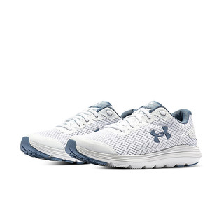 UNDER ARMOUR 安德玛 Surge 2 女子跑鞋 3022605-106 白色/灰蓝 38.5