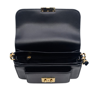 【直营】Michael kors MK 女包牛皮中号单肩斜挎包小方包礼物送礼（30T7GS9L3L/414 藏青色）