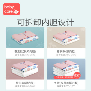 babycare婴儿防踢被春秋四季通用款宝宝睡袋儿童防踢被神器(洛基小鸟-、65*100cm厚款被芯【推荐室温10°-20°C,适合0-3岁】)