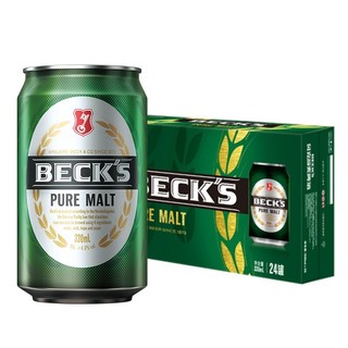 Beck's 贝克 醇麦德国啤酒  纯麦酿造 330ml*24听 整箱装