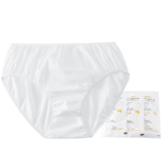 Purcotton 全棉时代 女士一次性三角内裤 4200021632-438761 5条装 白色 L