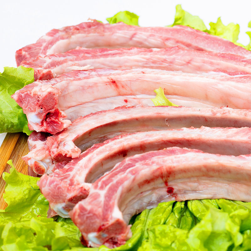 楚仲堂  新鲜原切猪前排猪小排  4斤