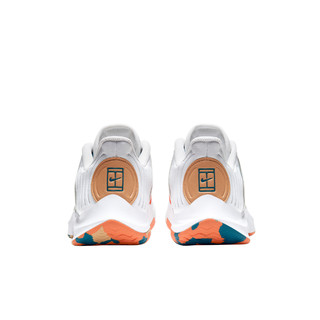 Nike耐克官方AIR ZOOM GP TURBO HC男子硬地球场网球鞋新款CK7513（41、104白色/队橙/深渊绿/果仁糖棕）