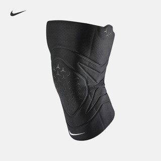 Nike耐克官方PRO CLOSED-PATELLA训练膝盖护套1 只新款速干DA7068（L、010黑/(白)）