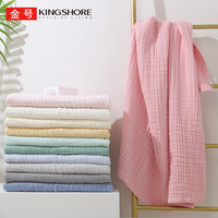 金号婴童全棉多层泡泡纱布童被宝宝盖毯 新初生婴幼儿柔软舒适A类(其他尺寸、黄2)