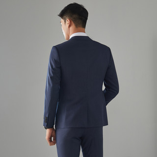 雅戈尔西服春秋新款商务休闲时尚男士羊毛蓝灰单西装外套正装2969（170/92A、蓝灰）