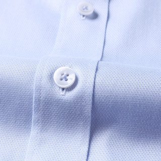 雅戈尔长袖衬衫春季新款男士商务休闲纯棉DP弹力免烫纯色衬衣3074（38、浅蓝）