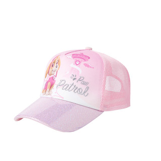 IP联名款2021年秋季新款棒球帽男女童防晒遮掩网格棒球帽 54cm 粉色（天天）
