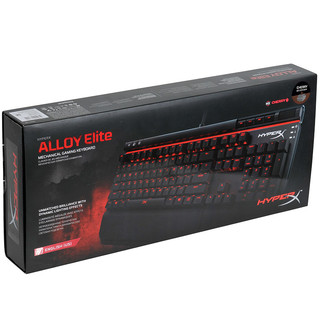 HyperX Alloy Elite 阿洛伊 精英版 104键 有线机械键盘 黑色 Cherry红轴 单光