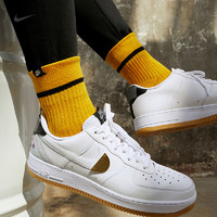 Nike耐克官方AIR FORCE 1 '07 LV8 AF1男子运动鞋新款CT2298（40、001黑/黑/狼灰/暗灰/大学红/灯草蓝）