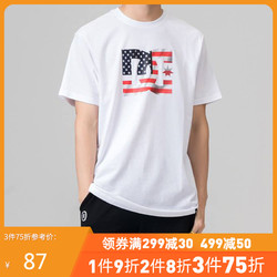 DC SHOES DCSHOECOUSA/DC 男运动夏款白色潮纯棉圆领短袖T恤5226J802-WBB0