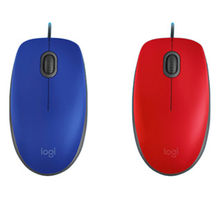 logitech 罗技 M110 有线鼠标 1000DPI 红色