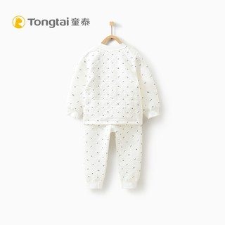 【单品包邮】童泰婴儿纯棉衣服0-1-3岁宝宝加厚保暖内衣套装（蓝色、90cm ）
