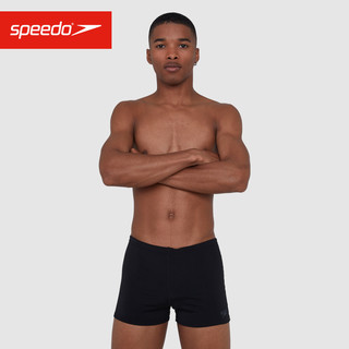 Speedo/速比涛男子平角泳裤紧致贴合抽绳设计纯色平角男水陆两用（34、蓝色）