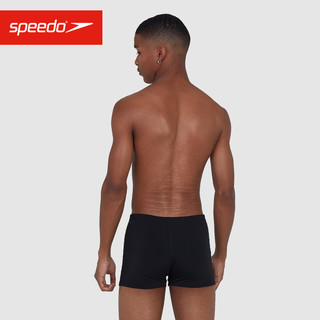 Speedo/速比涛男子平角泳裤紧致贴合抽绳设计纯色平角男水陆两用（34、黑色）