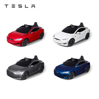 Tesla/特斯拉电动车儿童可坐人小孩四轮儿童玩具汽车Model S 珍珠白