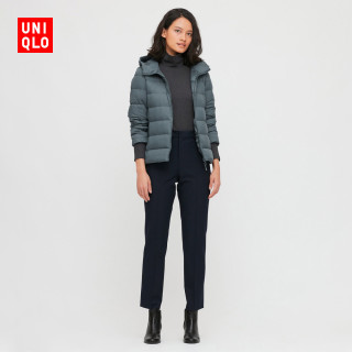 优衣库 女装 高级轻型羽绒连帽外套 429454 UNIQLO(150/76A/XS、07 青灰色)