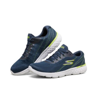 SKECHERS 斯凯奇 Go Run 400 男子跑鞋 661017-NVLM 海军蓝/柠檬色 39.5