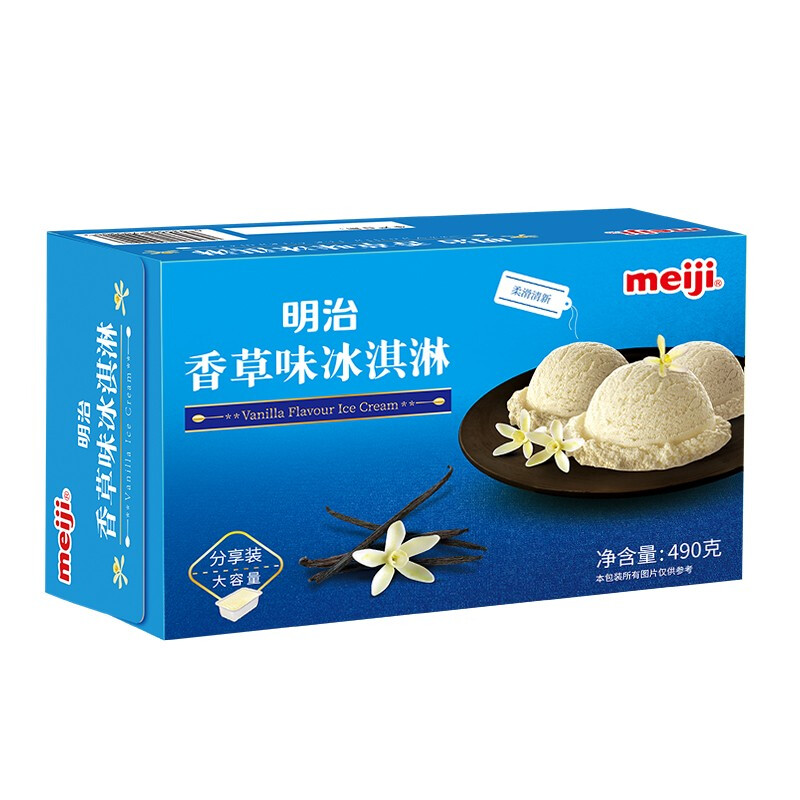 meiji 明治 香草味冰淇淋  490g
