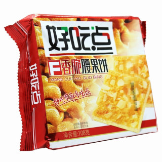 好吃点 休闲零食甜点心美味早餐 办公室零嘴食品小吃 好吃点香酥腰果饼干108g*3袋