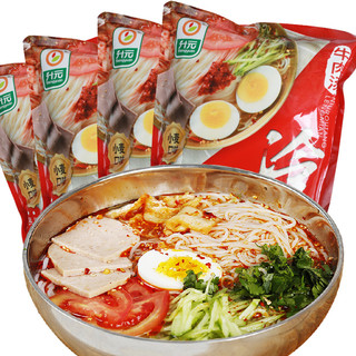 升元冷面东北朝鲜族风味小麦荞麦可选大冷面带料包565克*4袋