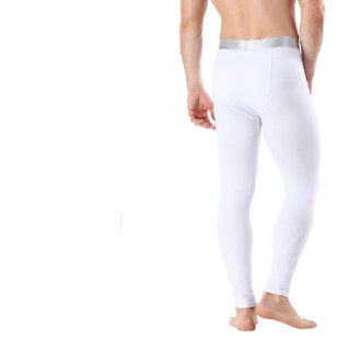VIEKUCOOL 男士保暖打底裤 VK002 不加绒 2条装(黑色+白色) XL