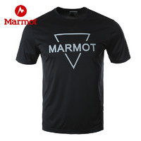Marmot 土拨鼠 Marmot/土拨鼠户外运动男士夏季轻量透气速干短袖T恤