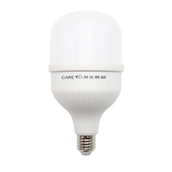 开尔 照明（CARE） LED节能灯泡  E27大螺口物业工厂商用光源 5W 白光6500K 柱形灯 T40