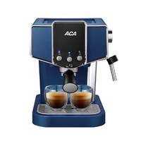 ACA 北美电器 咖啡机意式半自动家用预热15bar电磁泵蒸汽打奶泡12C